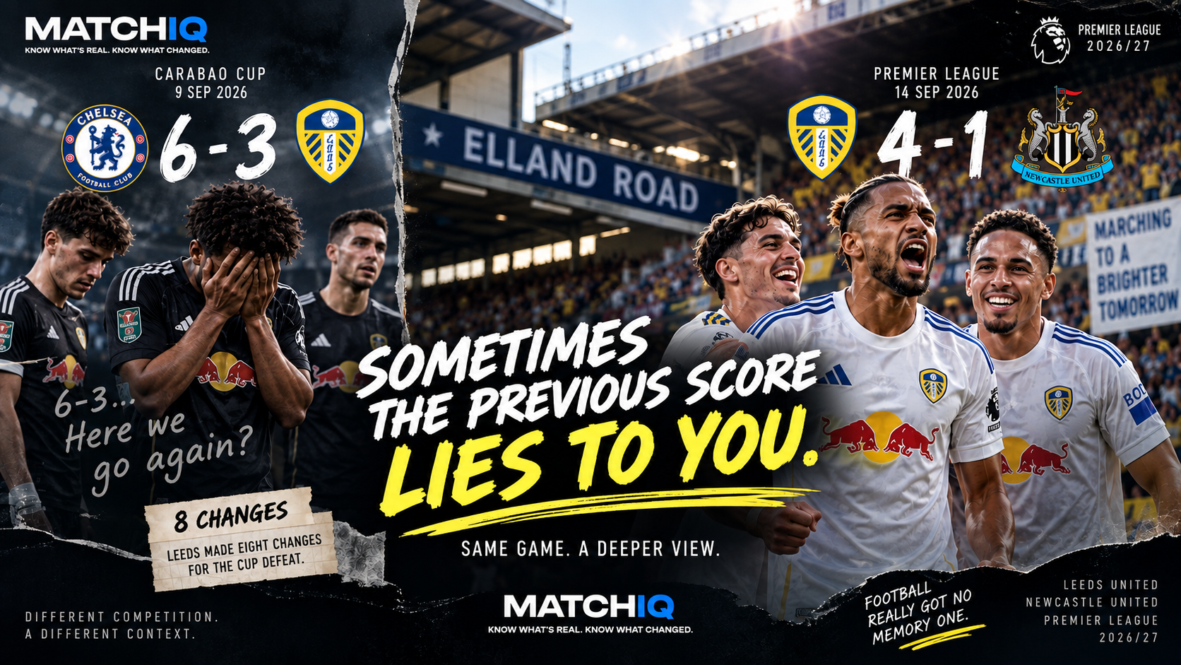 Leeds 4-1 Newcastle MATCHIQ Reality Check